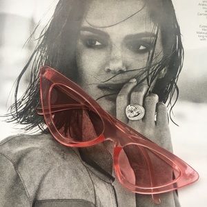 Pink cat eye sunglasses
